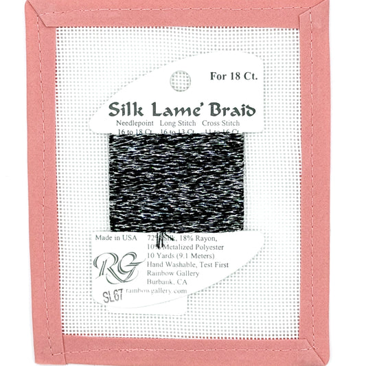 Silk Lame Braid SL67 Antique Silver
