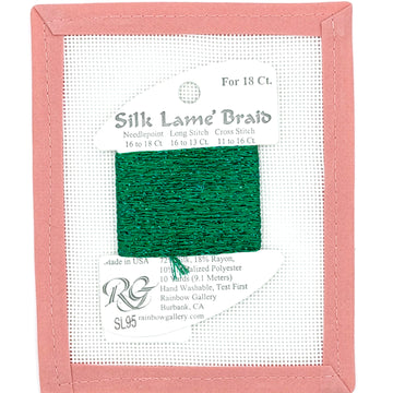 Silk Lame Braid SL95 Medium Christmas Green