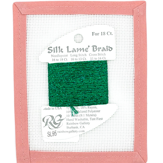 Silk Lame Braid SL95 Medium Christmas Green