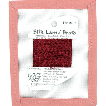 Silk Lame Braid SL09 Dark Red