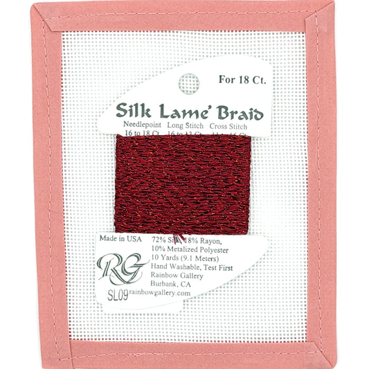 Silk Lame Braid SL09 Dark Red