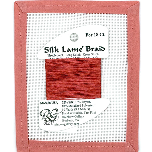 Silk Lame Braid SL217 Burnt Coral