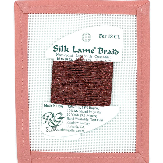 Silk Lame Braid SL206 Nostalgia Rose