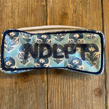 Francis Mary Needlepoint - Small Aquamarine Project Bag