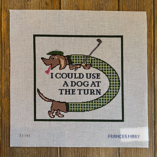 Francis Mary Needlepoint - Dog at the Turn