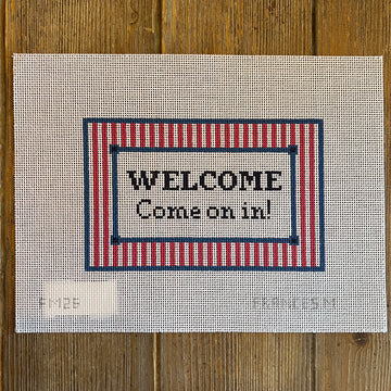Francis Mary Needlepoint - Welcome - Come on In!