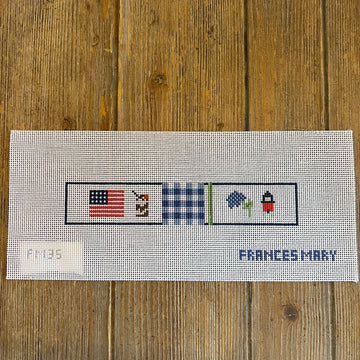Francis Mary Needlepoint - Coastal Key Fob