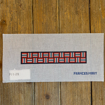 Francis Mary Needlepoint - Basketweave Key Fob (Red)