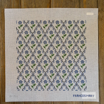 Francis Mary Needlepoint - Scallop Hydrangea Pillow