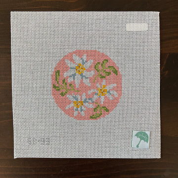 G Banks Needlepoint - SMALL Edelweiss Round