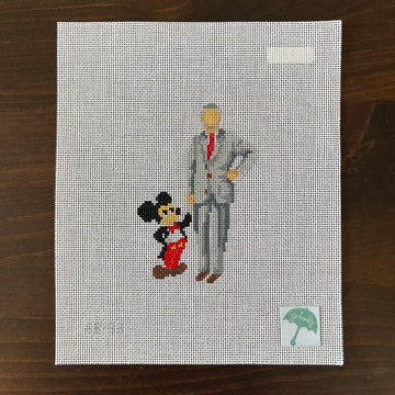 G Banks Needlepoint - Walt & Mickey
