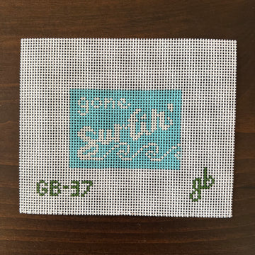 G Banks Needlepoint - Gone Surfin' Tag