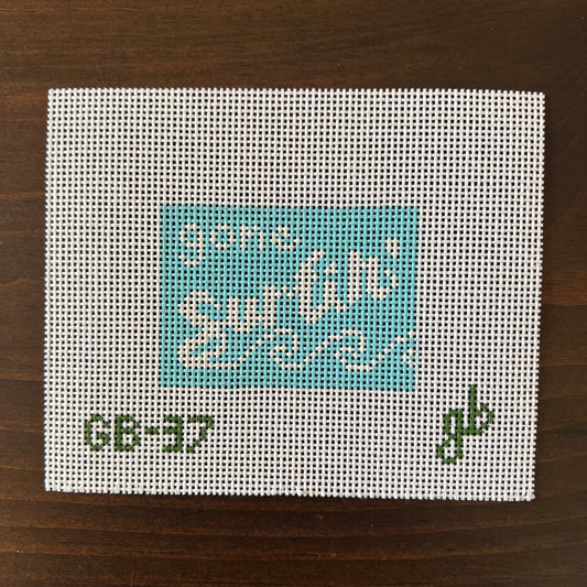 G Banks Needlepoint - Gone Surfin' Tag