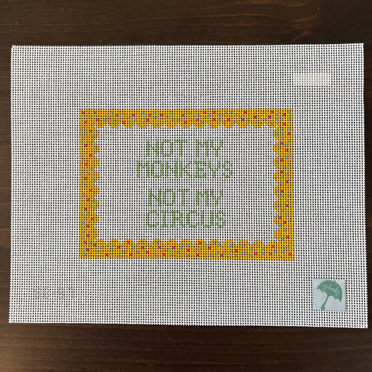 G Banks Needlepoint - Not My Monkeys