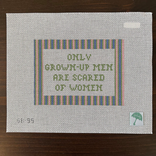 G Banks Needlepoint - Grown Up Men, Scared