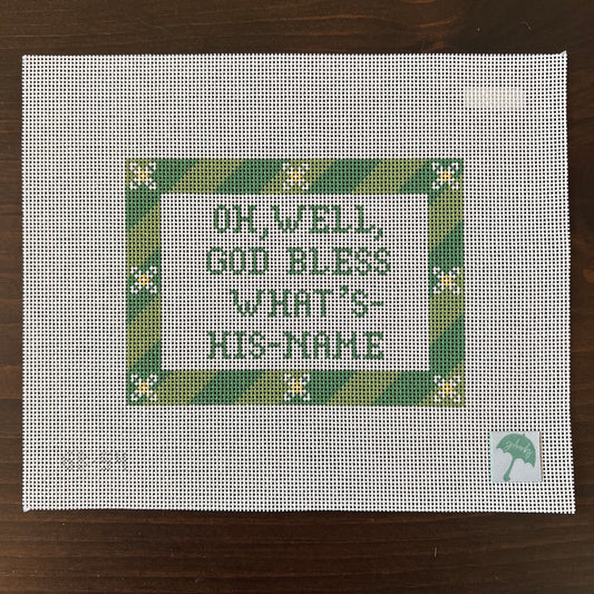 G Banks Needlepoint - God Bless What's-His Name