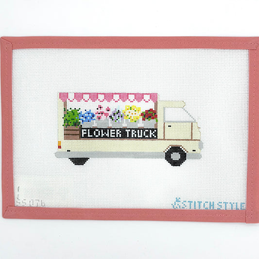 Stitch Style Needlepoint - Flower Truck