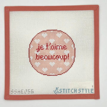 Stitch Style Needlepoint - Je t'aime Beaucoup