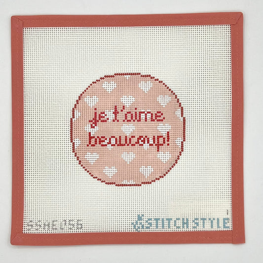 Stitch Style Needlepoint - Je t'aime Beaucoup