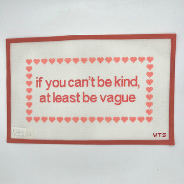 What's the Stitch - If You Can't Be Kind, At Least Be Vague