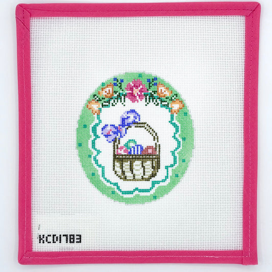 Pearly Gates Designs - Polka Dot Easter Basket Vignette