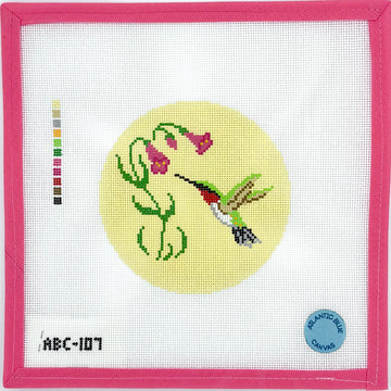 Atlantic Blue Canvas - Hummingbird Round