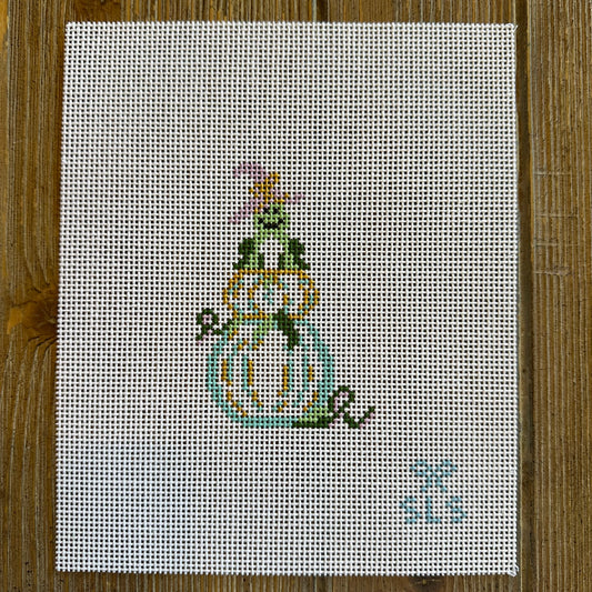 SLS Needlepoint - Frog on Pumpkins