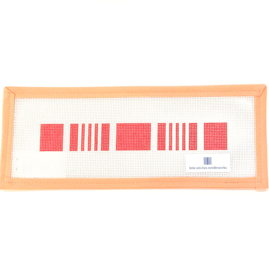 Little Stitches Needleworks - Ticking Fob Strawberry Pink