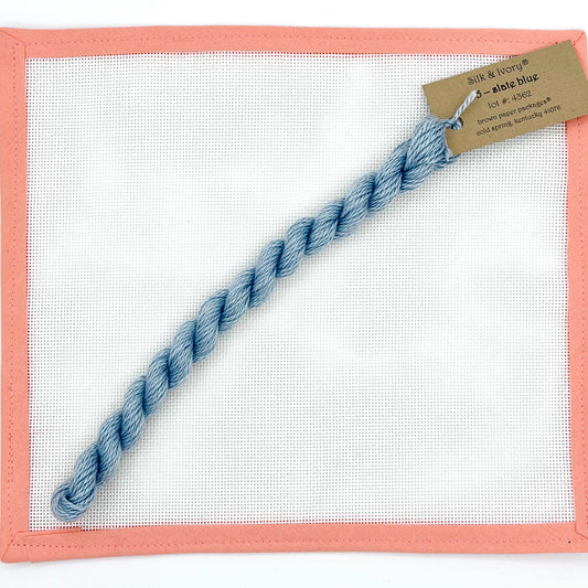 Silk & Ivory - Slate Blue