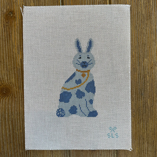 SLS Needlepoint - Chinoiserie Bunny Blue on Blue