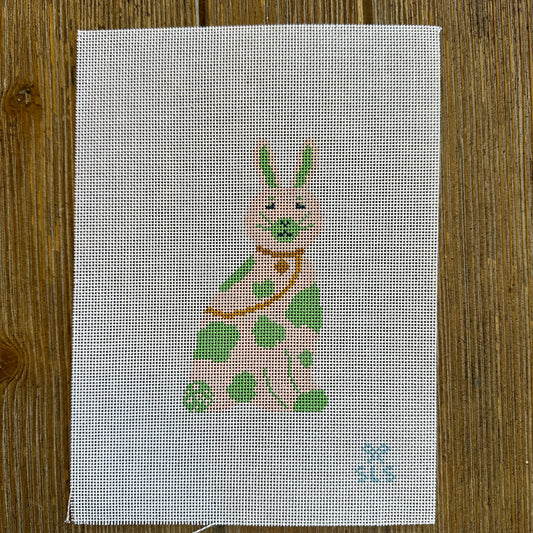 SLS Needlepoint - Chinoiserie Bunny Pink / Green