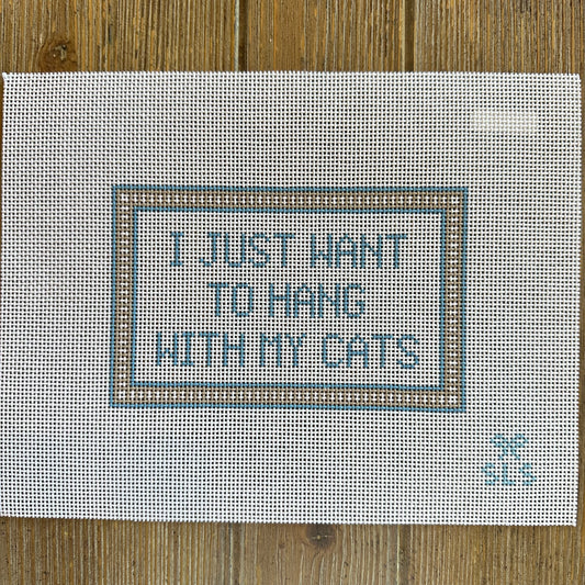 SLS Needlepoint - Hang with My Cats