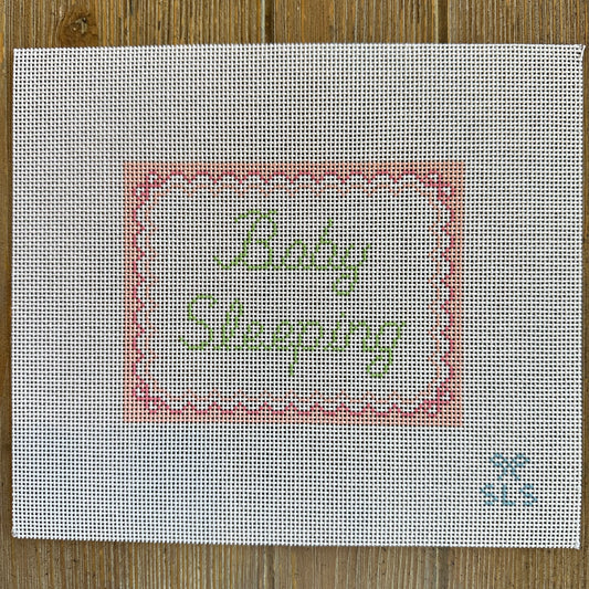 SLS Needlepoint - Baby Sleeping Pink Bows