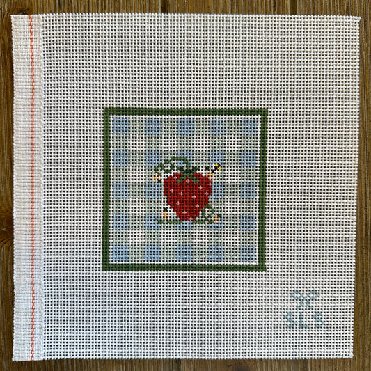 SLS Needlepoint - Strawberry Coaster