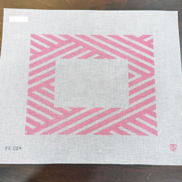 Tina Griffin Designs - Pink & White Stripe Frame