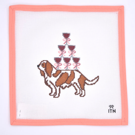 Ivy Thread Needlepoint -  King Charles Cabernet