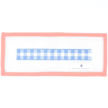Little Stitches Needleworks - Woven Gingham Fob Blue