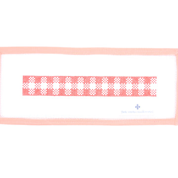 Little Stitches Needleworks - Woven Gingham Fob Red