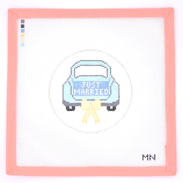 Magnolia Needlepoint - Just Married Car with Bow