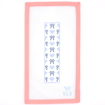SLS Needlepoint - Bows & Hearts in Blues