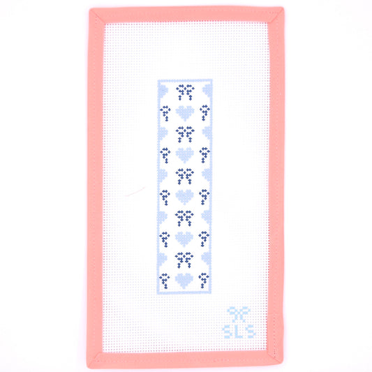 SLS Needlepoint - Bows & Hearts in Blues