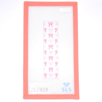 SLS Needlepoint - Bows & Hearts in Pinks