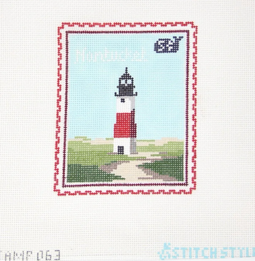 Stitch Style Needlepoint - Nantucket Travel Stamp