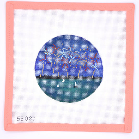 Stitch Style Needlepoint - 4th of July Fireworks