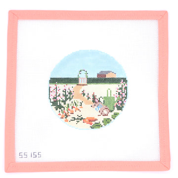 Stitch Style Needlepoint - Bunny in the Garden