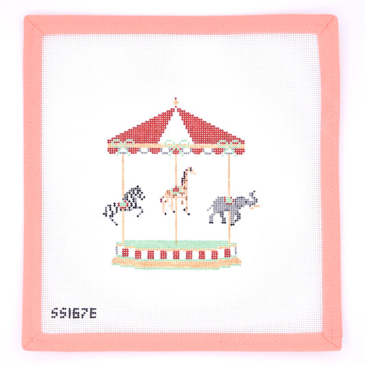 Stitch Style Needlepoint - Circus Carousel