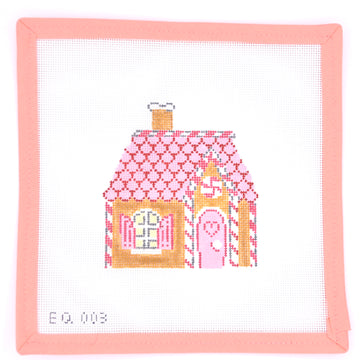 Stitch Style Needlepoint - Gingerbread House