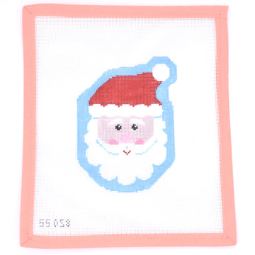 Stitch Style Needlepoint - Santa with Pompom
