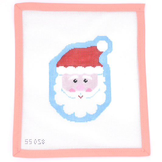 Stitch Style Needlepoint - Santa with Pompom
