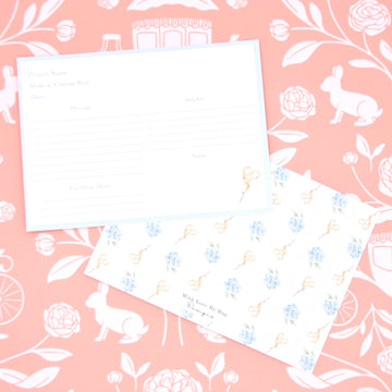 With Love by Bug - Blue Hydrangea Needlepoint Stitch Cards